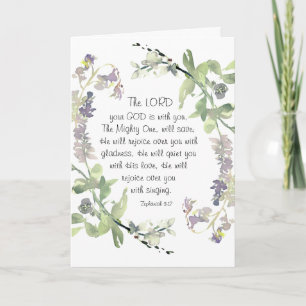 Zephaniah 3:17 Han kommer att ropa om dig Kort