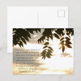 Zephaniah 3:17 Soluppgång vykort