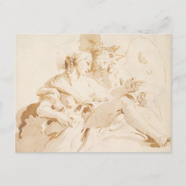 Zephyr och Flora Vykort (Framsida)