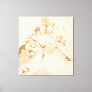 Zephyr och floror canvastryck