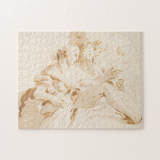 Zephyr och floror pussel (Horisontell)