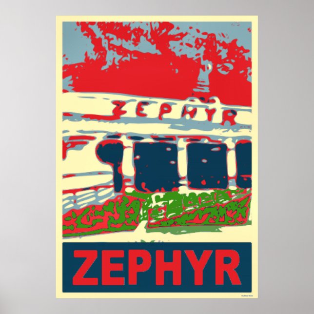 Zephyr Rollercoaster Pontchartåg Beach Poster (Framsidan)