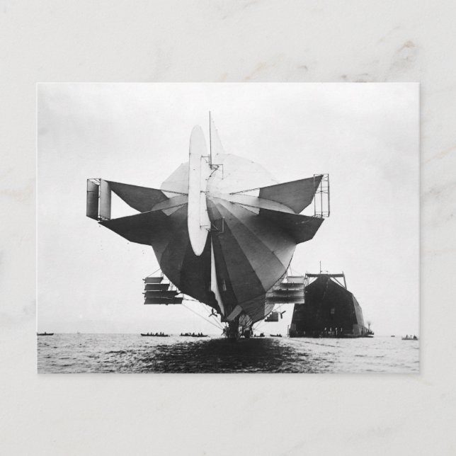 Zeppelin Airship 1908 Vykort (Framsida)