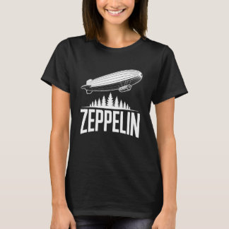 Zeppelin Airship Above Forest T Shirt