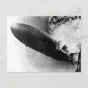 Zeppelin Burning Vykort