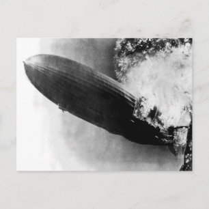 Zeppelin Burning Vykort