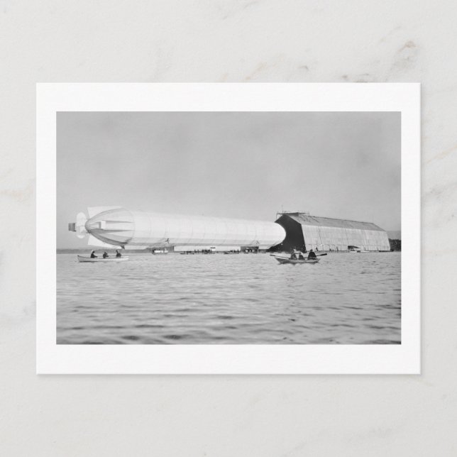 Zeppelin Garage, 1908 Vykort (Framsida)