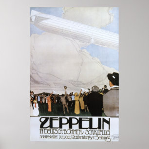 Zeppelin i Deutsch Bohmen Schauflug Poster