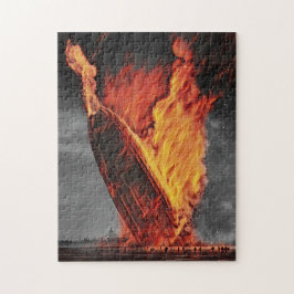 Zeppelin Luftskepp Hindenburg Katastrof Cirka 1937 Pussel