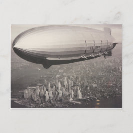 Zeppelin över New York City Vykort