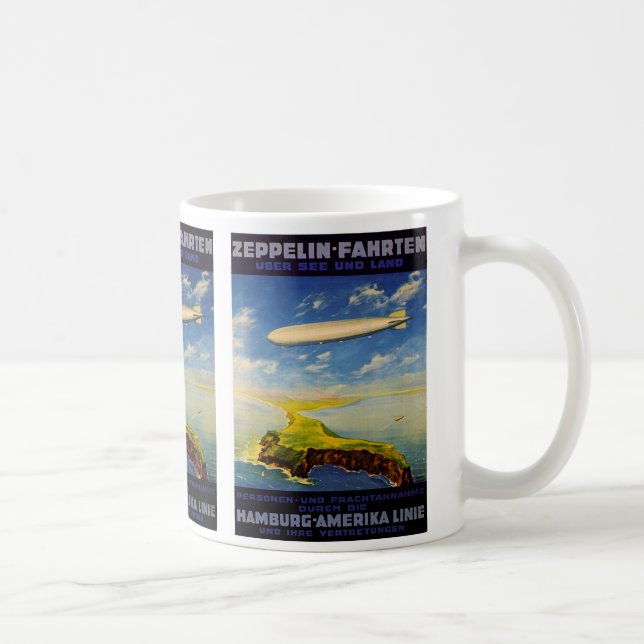 Zeppelin Resor ~ Over Sea and Land Kaffemugg (Höger)
