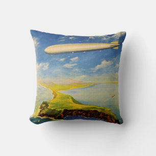 Zeppelin Resor ~ Over Sea and Land Kudde