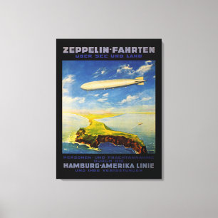 Zeppelin Resor ~ Over Sea and Land - M Canvastryck
