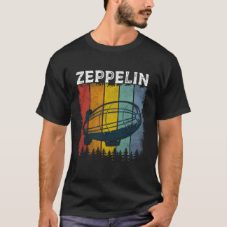 Zeppelin Retro 70-80-tals Klassiskt Luftskepp Män T Shirt