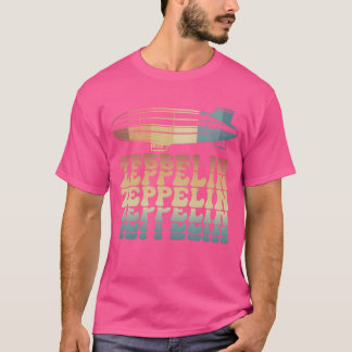Zeppelin Retro Vintage Solnedgång 70-tal 80-tal Di T Shirt