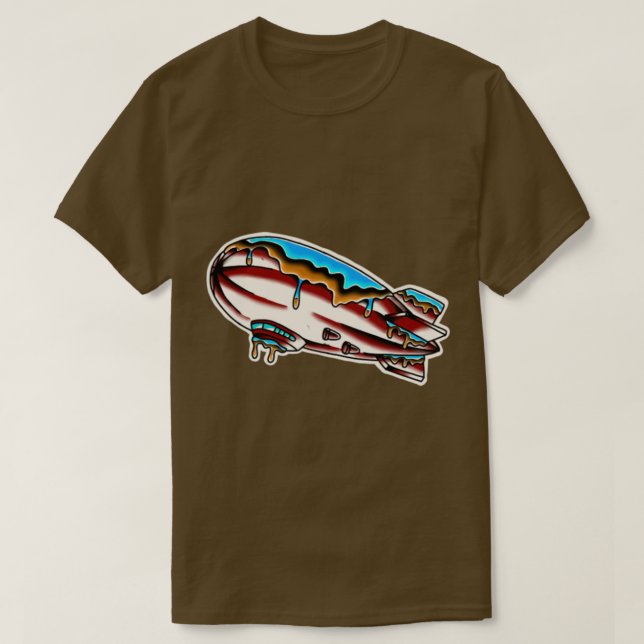 zeppelin traditionell tatuering metall t shirt (Design framsida)