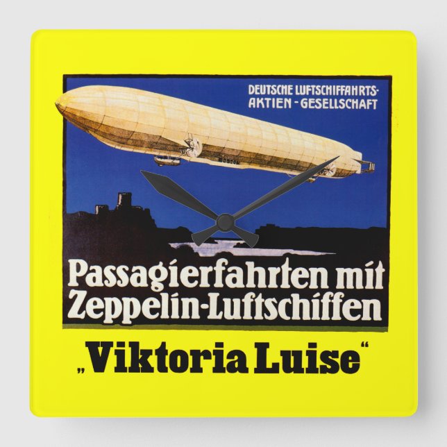 Zeppelin Viktoria Luise Fyrkantig Klocka (Framsida)
