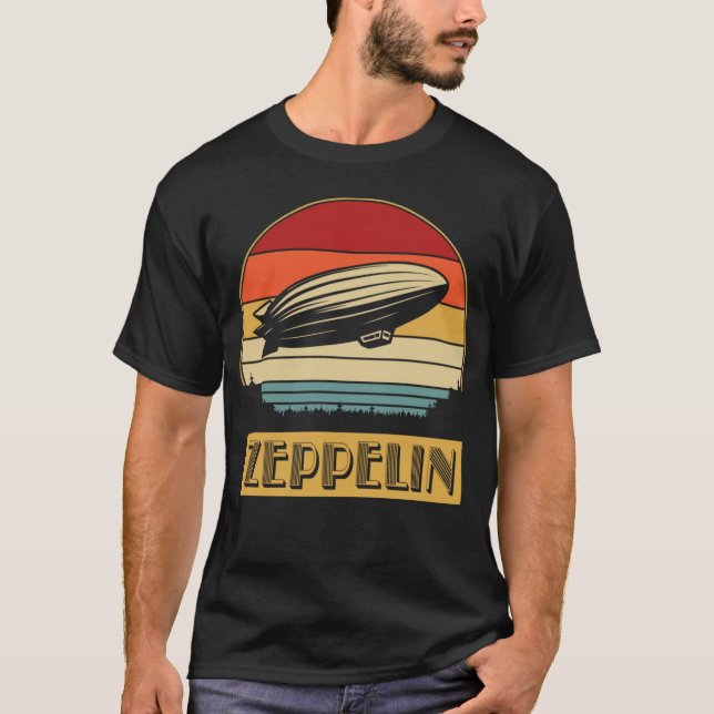 Zeppelin Vintage present retro T Shirt (Framsida)