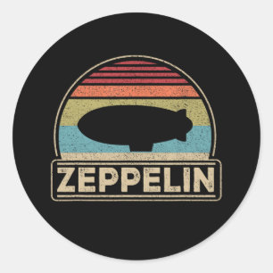 Zeppelin Vintage Retro Zeppelin Shirt Dirisible Runt Klistermärke