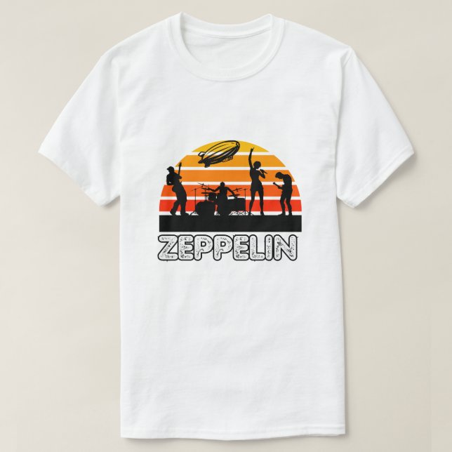 Zeppelin Vintage Sunset T Shirt (Design framsida)