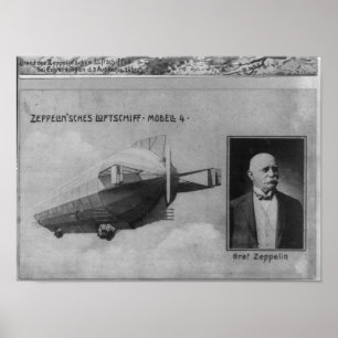 Zeppelinairshipen modellerar 4 & grafen poster