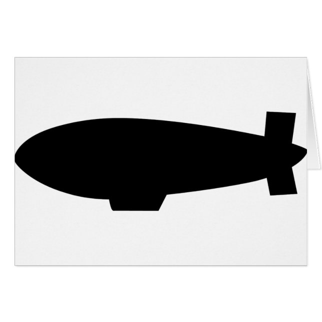 zeppelinairshipsymbol hälsningskort (Framsidan Horizontal)