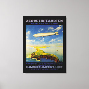 Zeppelinen snubblar ~ över hav och land - L Canvastryck