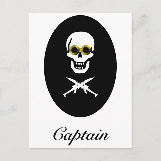 Zeppelinpiratkapten Vykort (Framsida)