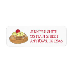 ZEPPOLE Italienska begravningsbakgården Adress Returadress Etikett