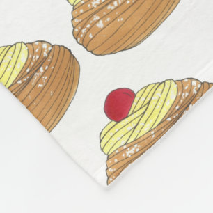 ZEPPOLE Italienska Fried Dough Pastry Bakery Foodi Fleecefilt