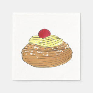 ZEPPOLE Italienska Fried Dough Pastry Bakery Foodi Pappersservett