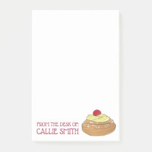 ZEPPOLE Italienska Fried Dough Pastry Bakery Foodi Post-it Block