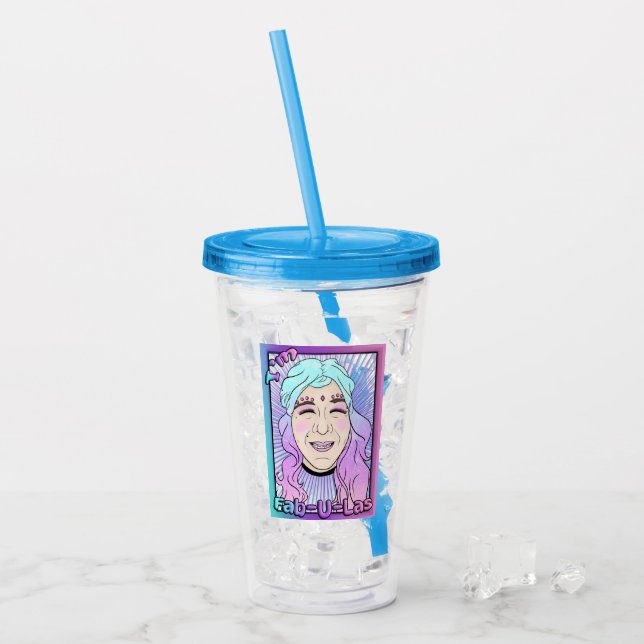 Zer0's Fab-U-Las Acrylic Tumbler Take Away Mugg (Framsida Ice)