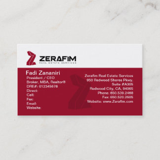 Zerafim standard visitkort 2-Sided (w/Photo)