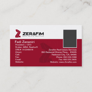 Zerafim standard visitkort 2-Sided (w/Photo)
