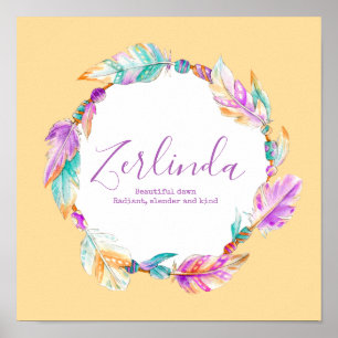 Zerlinda-luddra pärlor-andedräkten namn poster