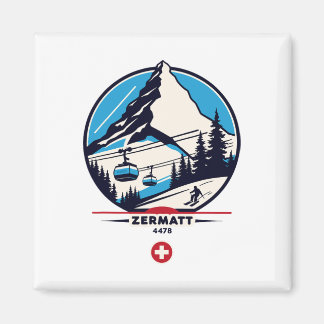 Zermatt 4478 - Skidåkning på Problemhorn  Magnet
