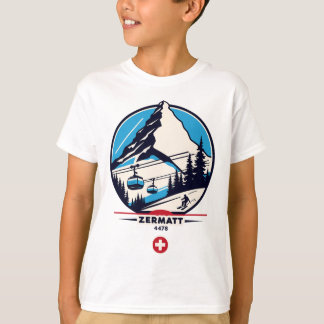 Zermatt 4478 - Skidåkning på Problemhorn  T Shirt