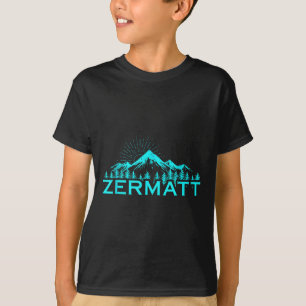 Zermatt berg Alpin skidåkning Schweiziska Alperna T Shirt