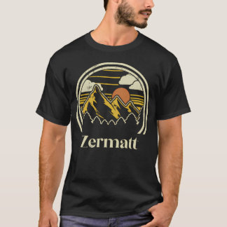 Zermatt-bergen Schweiz Vandring Utomhus T Shirt