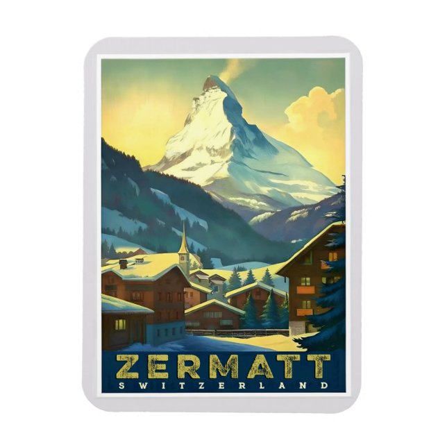 Zermatt - Capture the Majestic Matterhorn Magnet (Vertikal)