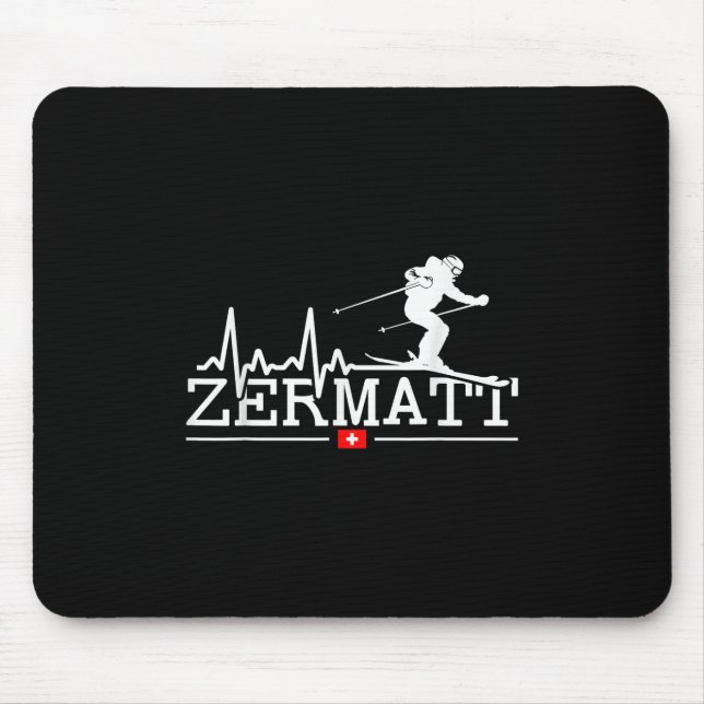 Zermatt Heartslag Alpine Skiing Swiss Alpernas Swi Musmatta (Framsidan)