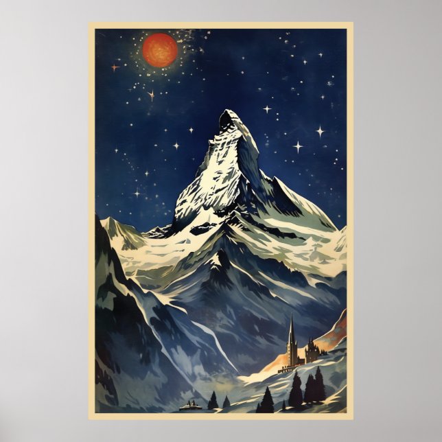 Zermatt,Matterhorn,Schweiz Poster (Framsidan)