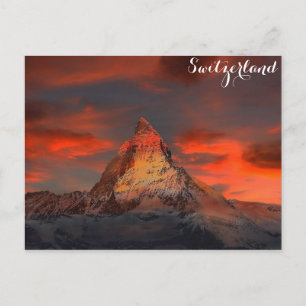 Zermatt Matterhorn Schweiz schweiziska Alpernor Su Vykort