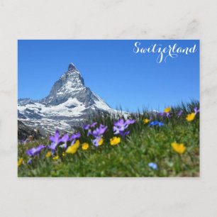 Zermatt Matterhorn Schweiz schweiziska Alpernor Vykort