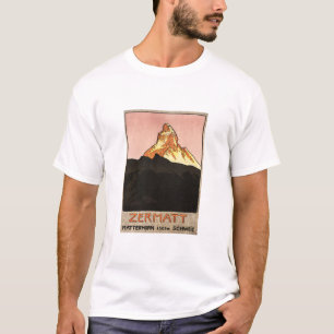 ZERMATT Matterhorn Schweiz Ski Hiking Helgdagars T Shirt
