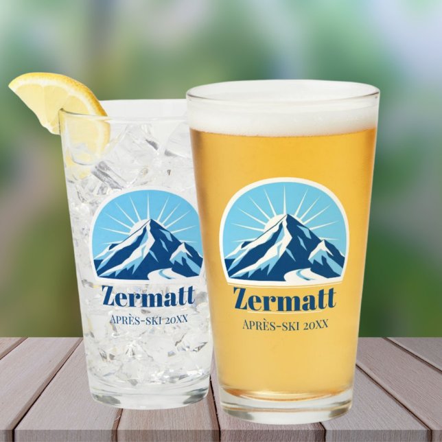 Zermatt Matterhorn Schweiz ski souvenir Glaskopp (Skapare uppladdad)