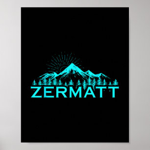Zermatt Mountains Alpine Skiing Swiss Alpernas Swi Poster
