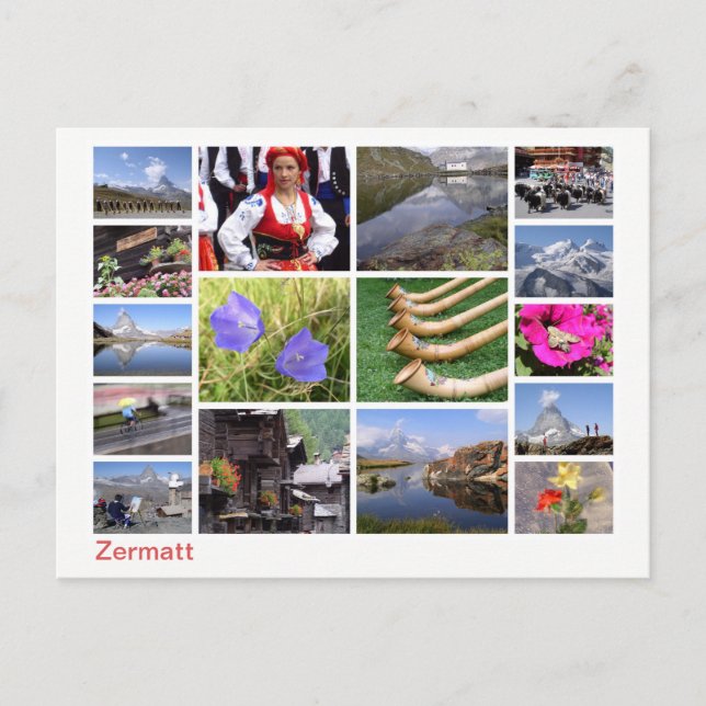 Zermatt multiimage vykort (Framsida)