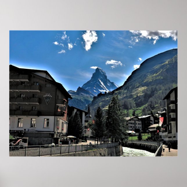 Zermatt och Matterhorn Poster (Framsidan)